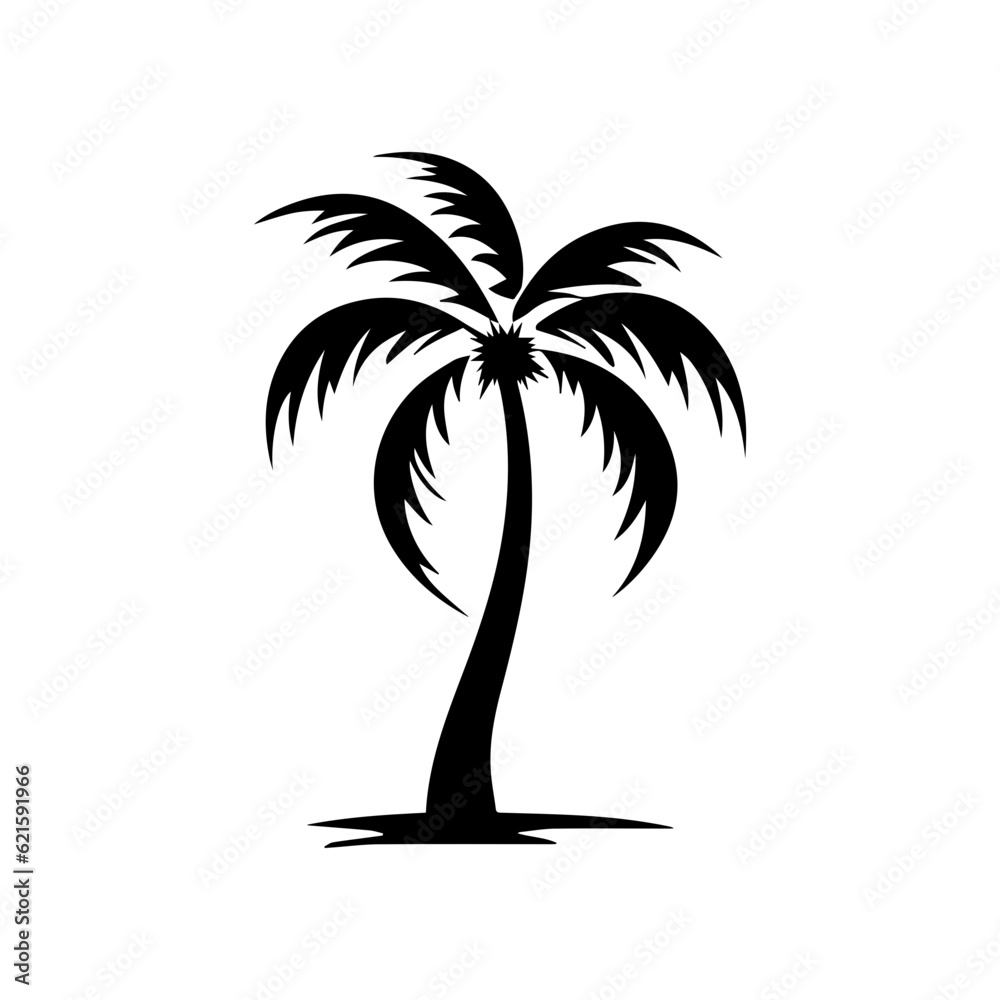 palm tree silhouette illustration 