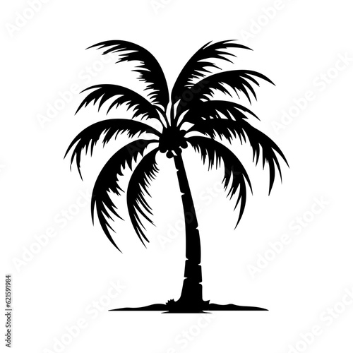 palm tree silhouette illustration 