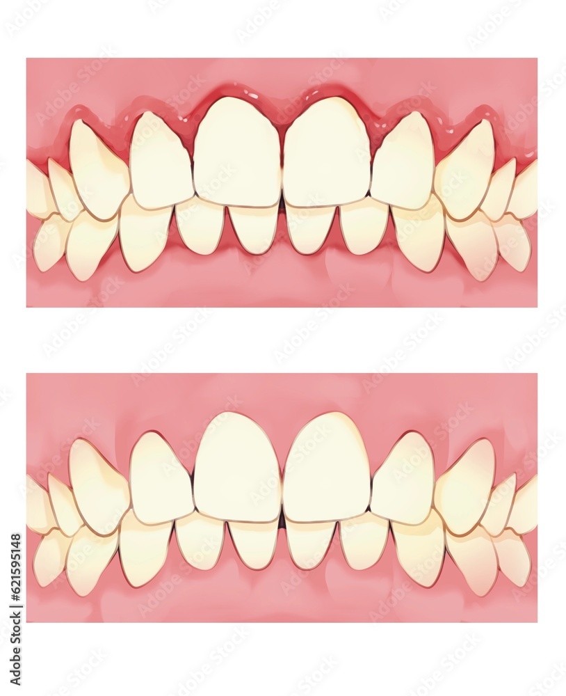 Marginal gingivitis with erythema and edema