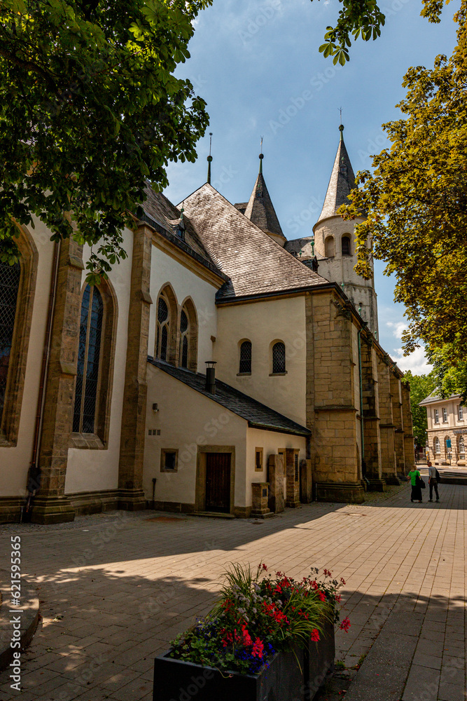 08-07-2023 - Goslar, Harz, Germany. Here we see St. Jakobi church, originally a Romanesque parish church from the 11th century, converted into a Gothic hall church. Famous pietá 08-07-2023 - Goslar, Harz, Germany. Here we see St. Jakobi church, originally a Romanesque parish church from the 11th century, converted into a Gothic hall church. Famous pietá