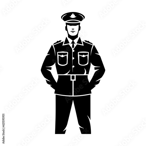 police officer silhouette illustration 