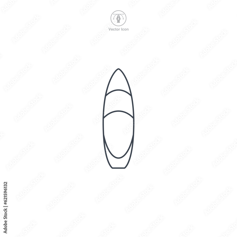 Surfboard icon symbol vector illustration isolated on white background Surfboard icon symbol vector illustration isolated on white background