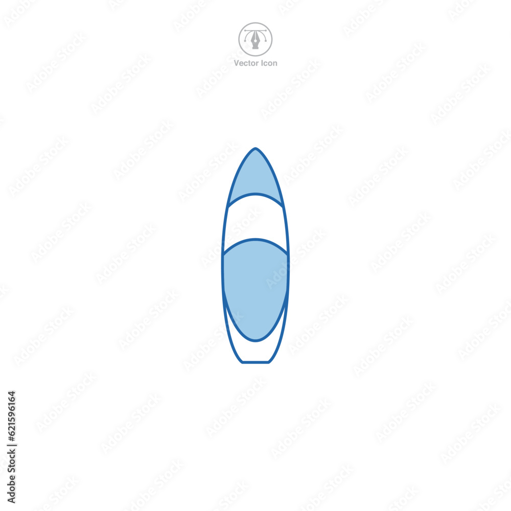 Surfboard icon symbol vector illustration isolated on white background Surfboard icon symbol vector illustration isolated on white background