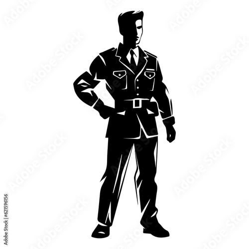 police officer silhouette illustration 