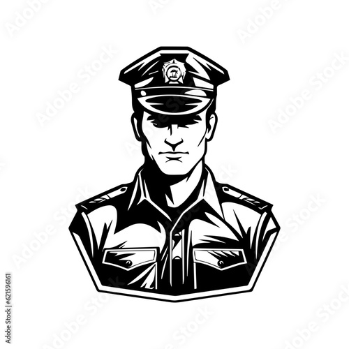 police officer silhouette illustration 