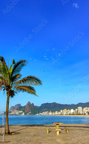 Ipanema beach on a beautiful sunny summer morning in Rio de Janeiro