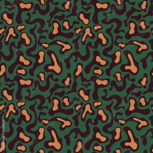 Nouveau nature Kids camo natures texture blobs abstract repeat pattern print