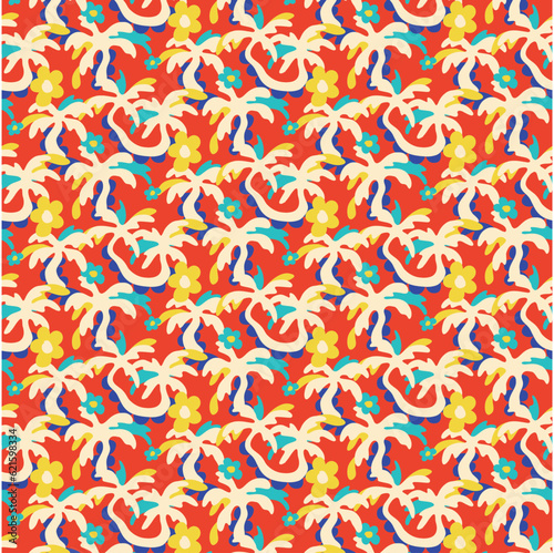 Men dopamine summer swim palm tree floral splash tropical print