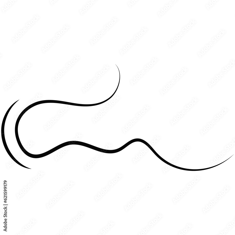 Outline  breath of wind.