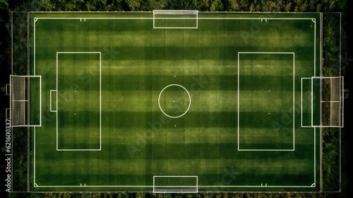 Soccer Game on a Green Field: A Dynamic Sports Championship Illustratio, generative AIAI Generated