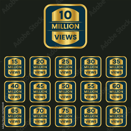 million views celebration banner for thumbnail design photo
