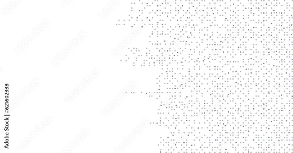 Digital Technology Background, Data Dots Gray Pattern Pixel Background, Geometric Abstract Background with Simple Circular Elements, Creative Medical, Technology, or Science Design, Modern Concept