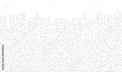 Digital Technology Background: Gray Dots and Pixel Pattern. Geometric Abstract Design with Circular Elements for Medical, Technology, and Science Applications