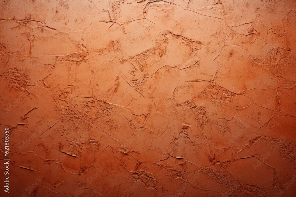 Rough texture wall surface, terracotta background or backdrop. AI generated, human enhanced