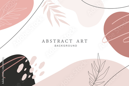 Trendy abstract square art templates. Vector fashion backgrounds.
