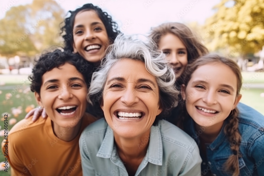 Group of smile women enjoying bonding, Quality time and relax in park. Group of smile women enjoying bonding, Quality time and relax in park.