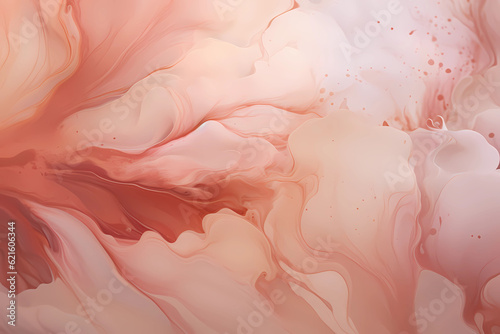 Abstract background of pink-coffee marble, abstract design of liquid marble. Fluid art. © Yuliya