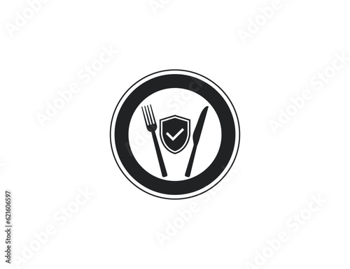 Food safety icon. Vector illustration.