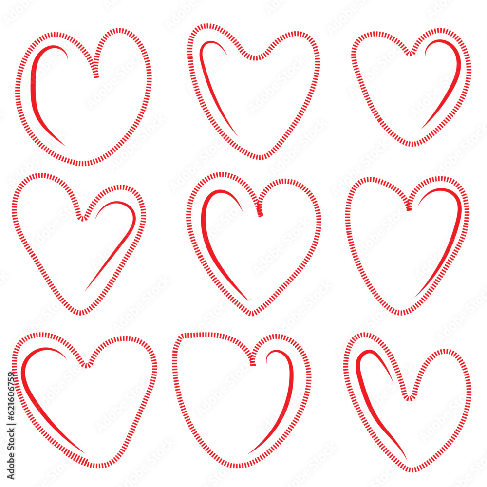 Heart Icons Set, hand drawn icons and illustrations for valentines and wedding Heart Icons Set, hand drawn icons and illustrations for valentines and wedding