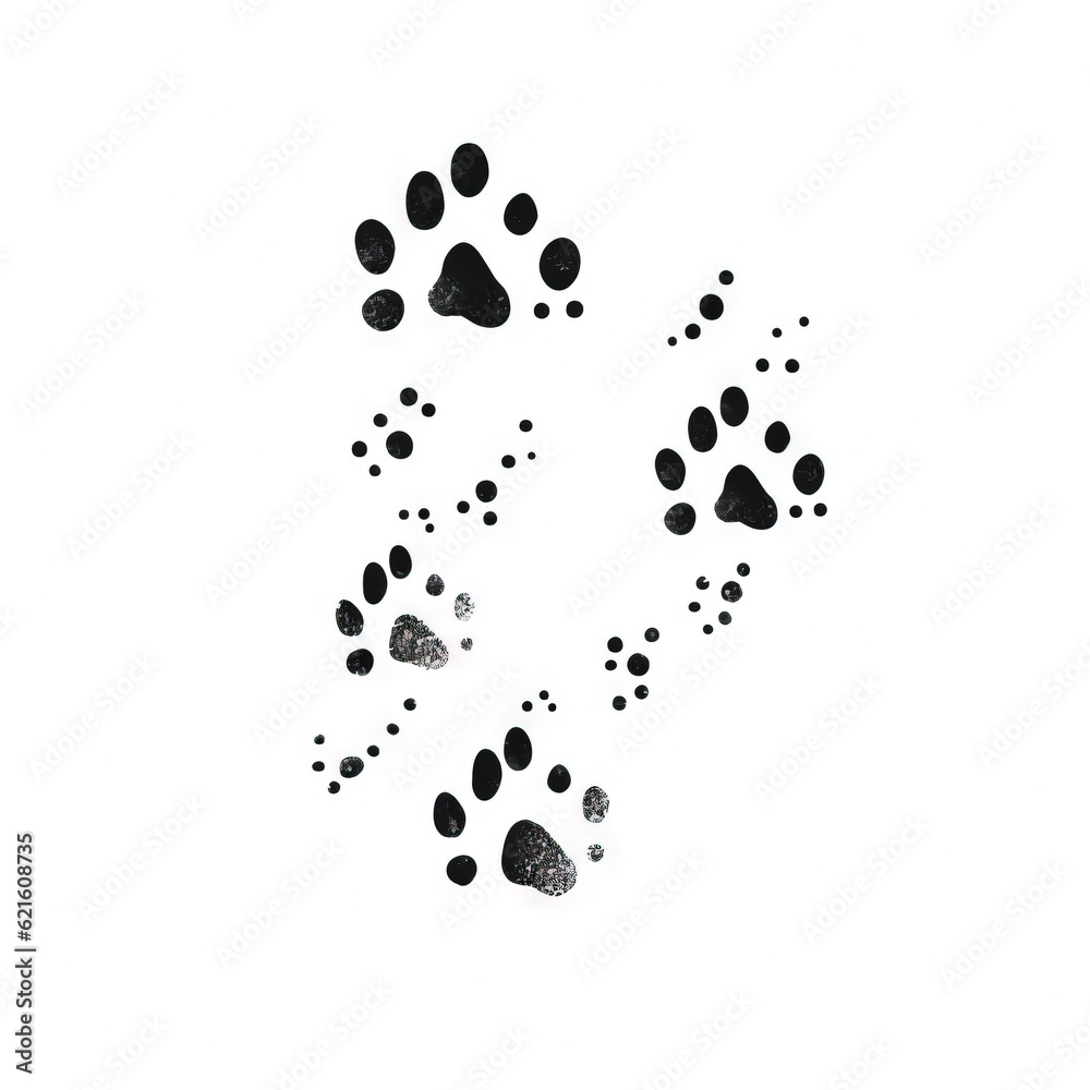 a cat's paw prints on a white background with a black cat's paw prints on the left side of the image and a black cat's paw prints on the right side of the left. generative ai a cat's paw prints on a white background with a black cat's paw prints on the left side of the image and a black cat's paw prints on the right side of the left. generative ai