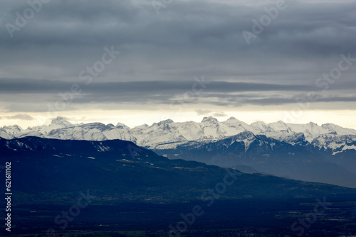 Paysage de montagne en hiver