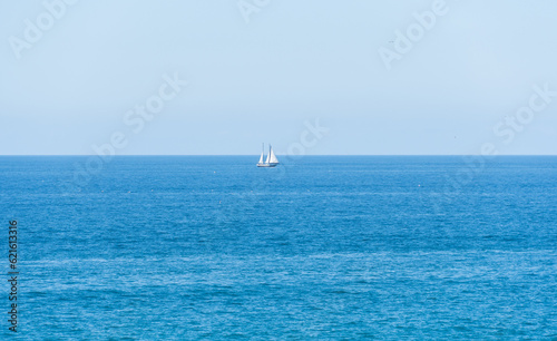 ship on the horizon in the sea