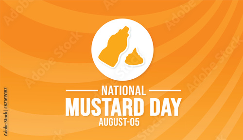 National Mustard Day background template. Holiday concept. background, banner, placard, card, and poster design template with text inscription and standard color. vector illustration.