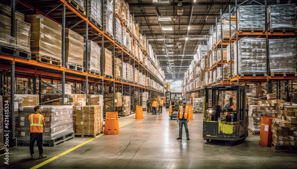 Image of a modern picking warehouse in all its bustling glory.diploma, two people, graduation, young adult, pride, certificate, looking at camera, retirement, campus, one person, university, confidenc Image of a modern picking warehouse in all its bustling glory.diploma, two people, graduation, young adult, pride, certificate, looking at camera, retirement, campus, one person, university, confidenc