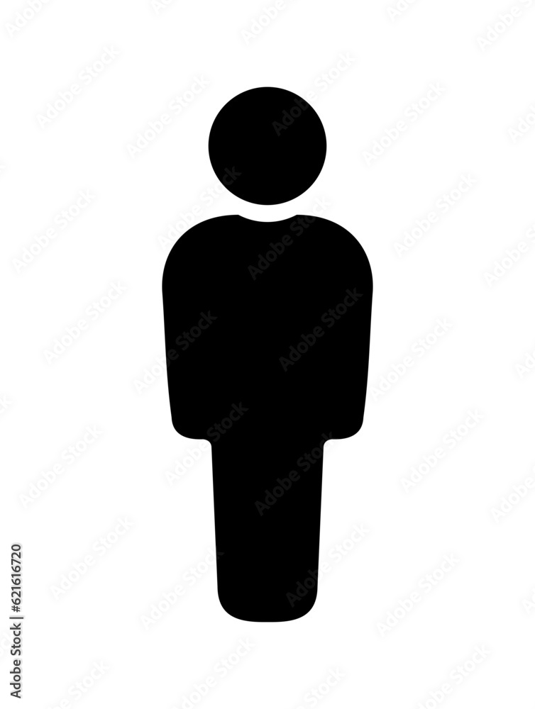 Symbol, ikona człowieka. Grafika wektorowa. Stock Vector | Adobe Stock