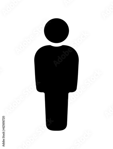 Symbol, ikona człowieka. Grafika wektorowa.