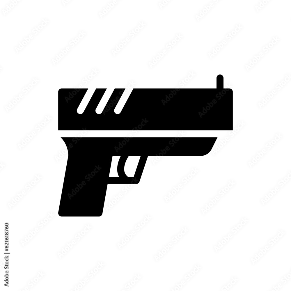 gun glyph icon