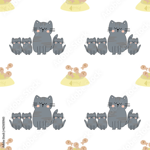 Cat pattern seamless