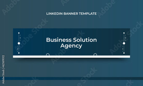 Business solution agency linkedin banner template
