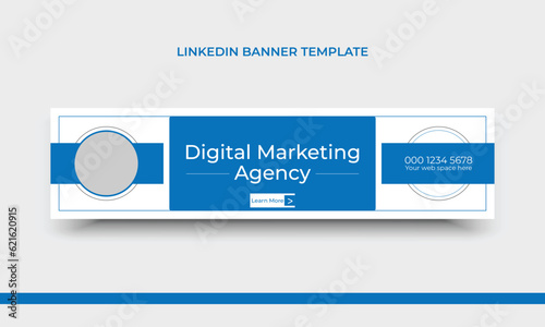 Digital marketing agency linkedin banner template
