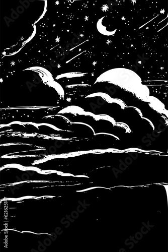 Starry night evokes a sense of celestial fascination. The night sky unfolds before our eyes as a vast dark canvas, adorned with pinpoint lights