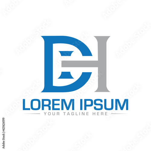 DH letter logo design unique and modern logo design