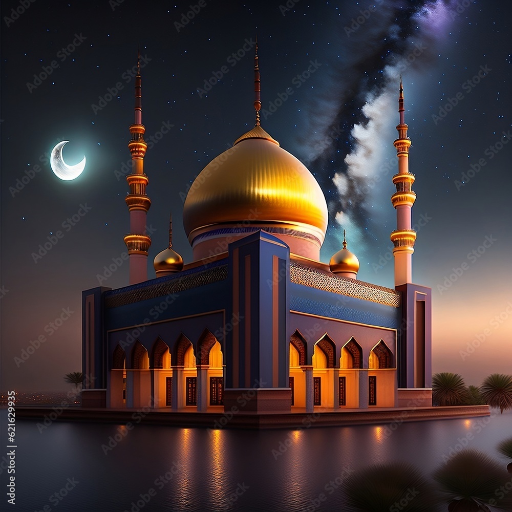 beautiful mosques at night