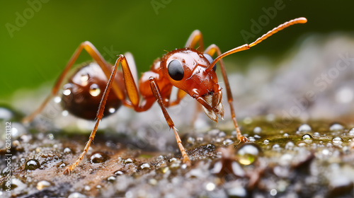 close up photo of a beautiful ant