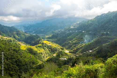 Villages and Batad rice terraces in Banaue, Ifugao, Philippines.