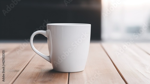 a white cup sitting on top of a table in white background