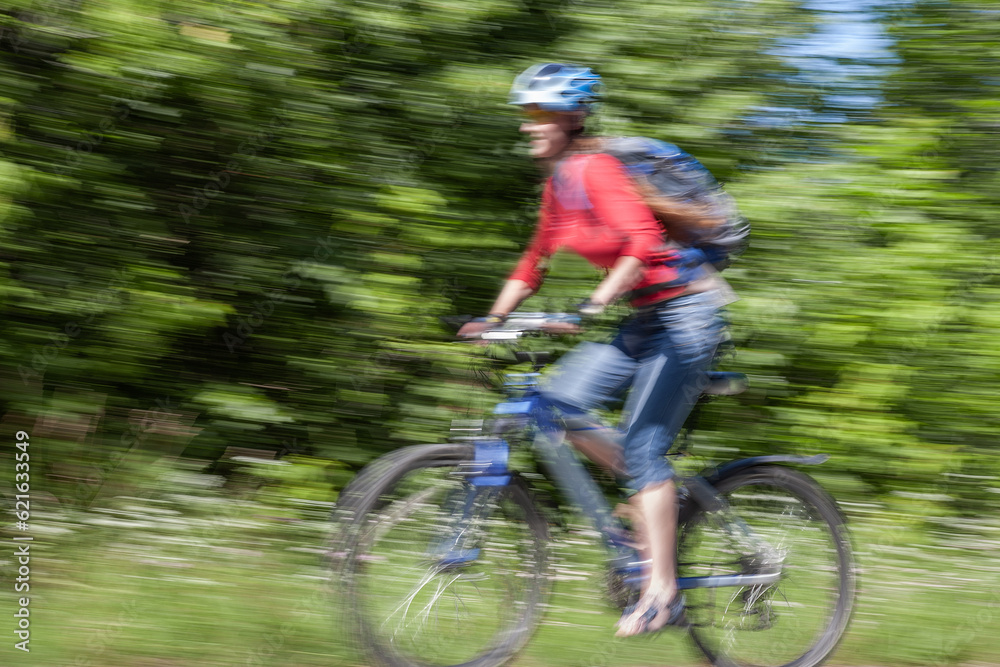young girl on bicycle young girl on bicycle