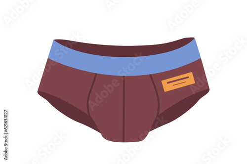 Classic male trunks underwear clothing trendy model of briefs isolated on white background