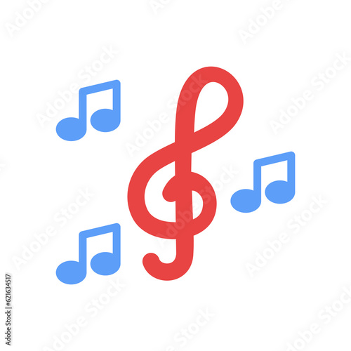 Music icon vector, note symbol. Simple, flat design for web or mobile app