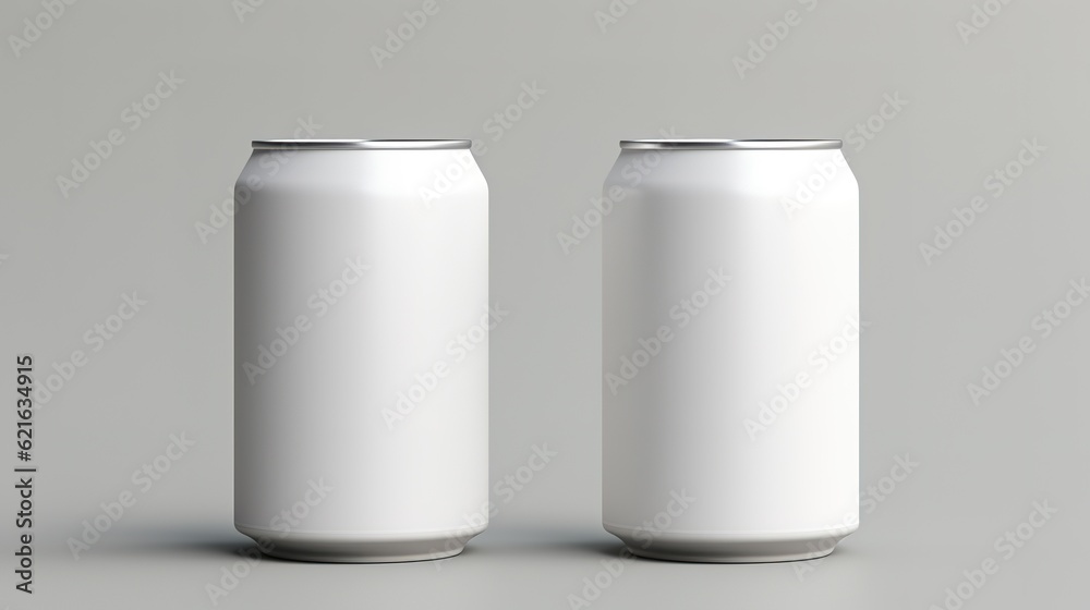 white can on a gray background white can on a gray background