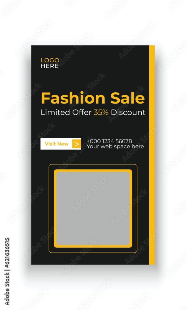 Fashion sale offer social media story banner template Fashion sale offer social media story banner template