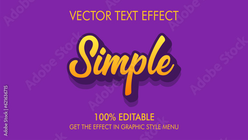yellow purple simple text effect font style editable