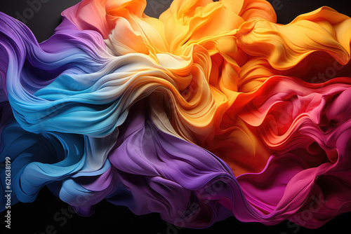 Multicolored abstract background inspired by music, exuding vibrancy and energy. Generative Ai.