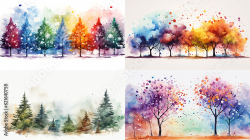 abstract watercolor background with splashes