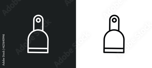 scraper outline icon in white and black colors. scraper flat vector icon from construction collection for web  mobile apps and ui.