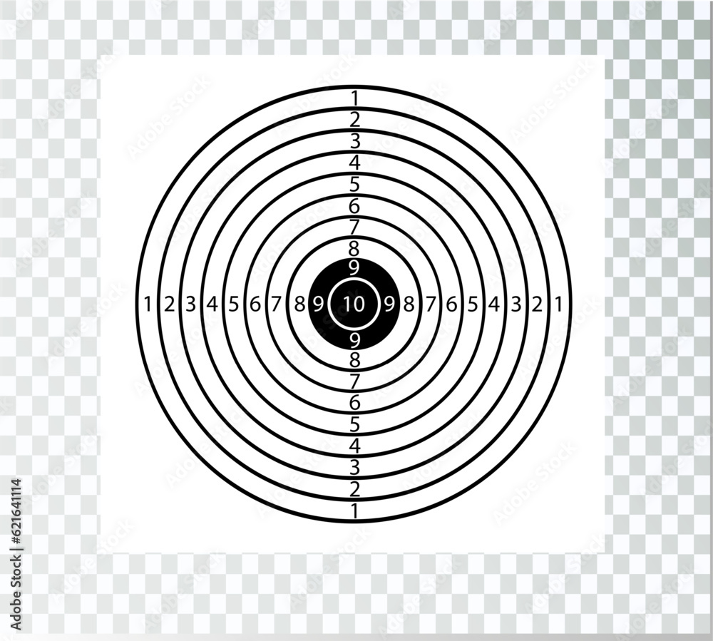 Target life size blank blank mockup for shooting from machine gun and bow pistol. Vector Target life size blank blank mockup for shooting from machine gun and bow pistol. Vector